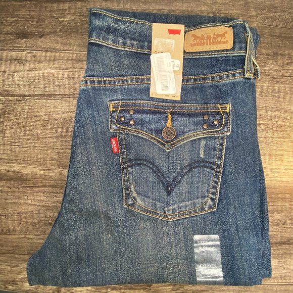 Vintage Levis 515 Boot Cut Womens Jeans Flap Pockets Dark Wash Size 6 -12 New WT - Picture 9 of 9